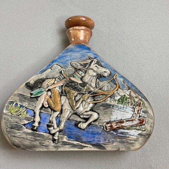 Pair of Vintage GRM 1986-1987 Way of life Native Decanter Pottery Art 10.5" Tall - Picture 5 of 15